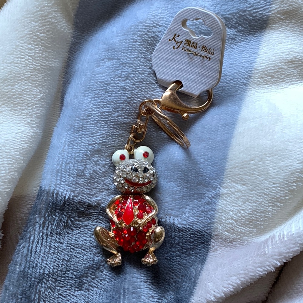 $5/FREE ADD ON | Bejewelled Frog Keychain🐸